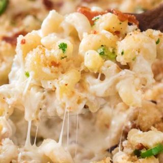 Baked Jalapeño Popper Mac and Cheese - The Chunky Chef