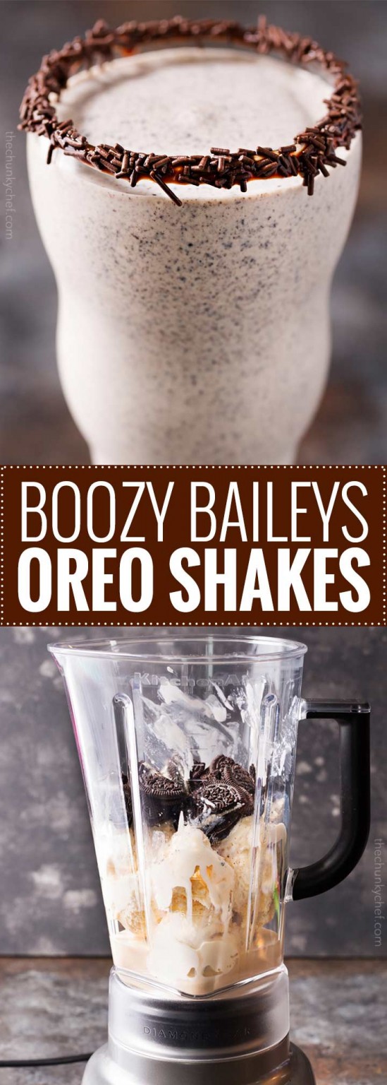 Boozy Baileys Oreo Milkshake Recipe The Chunky Chef 