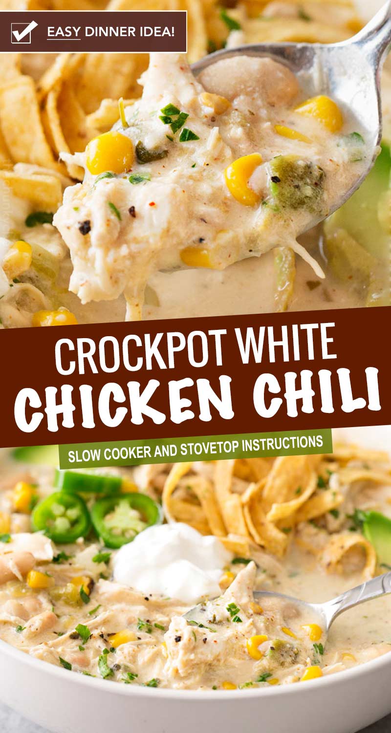 Crock Pot White Chicken Chili - Julie's Eats & Treats ®