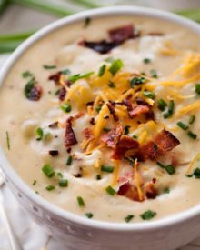 Copycat Loaded Baked Potato Soup - The Chunky Chef