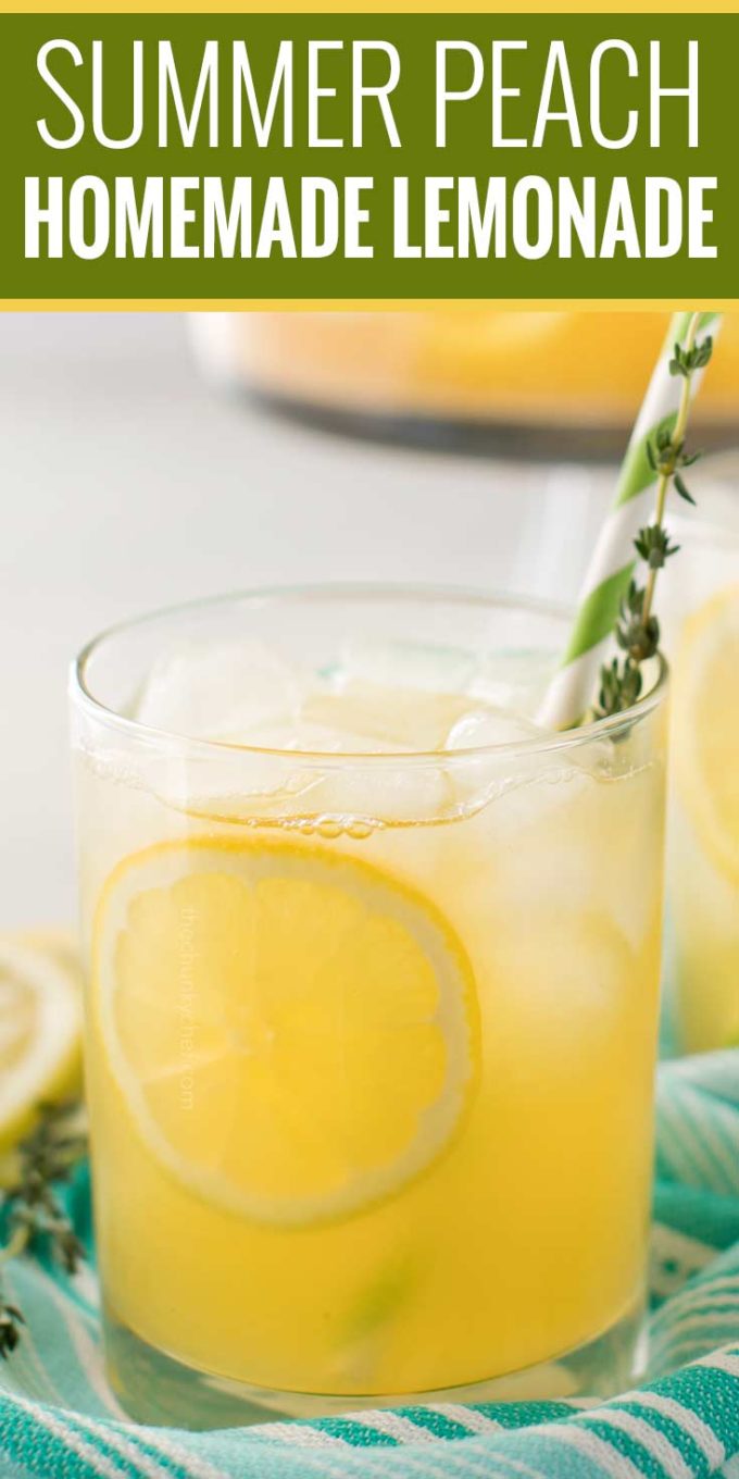 Summer Peach Lemonade Recipe - The Chunky Chef