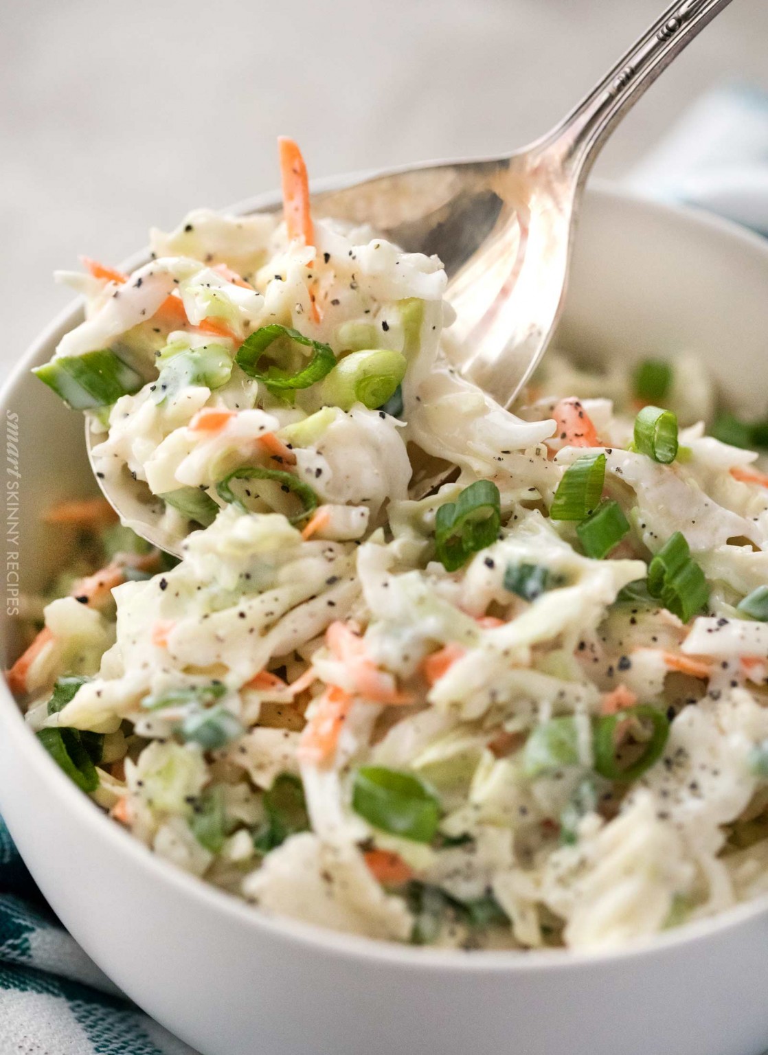 Creamy Skinny Coleslaw Recipe - The Chunky Chef