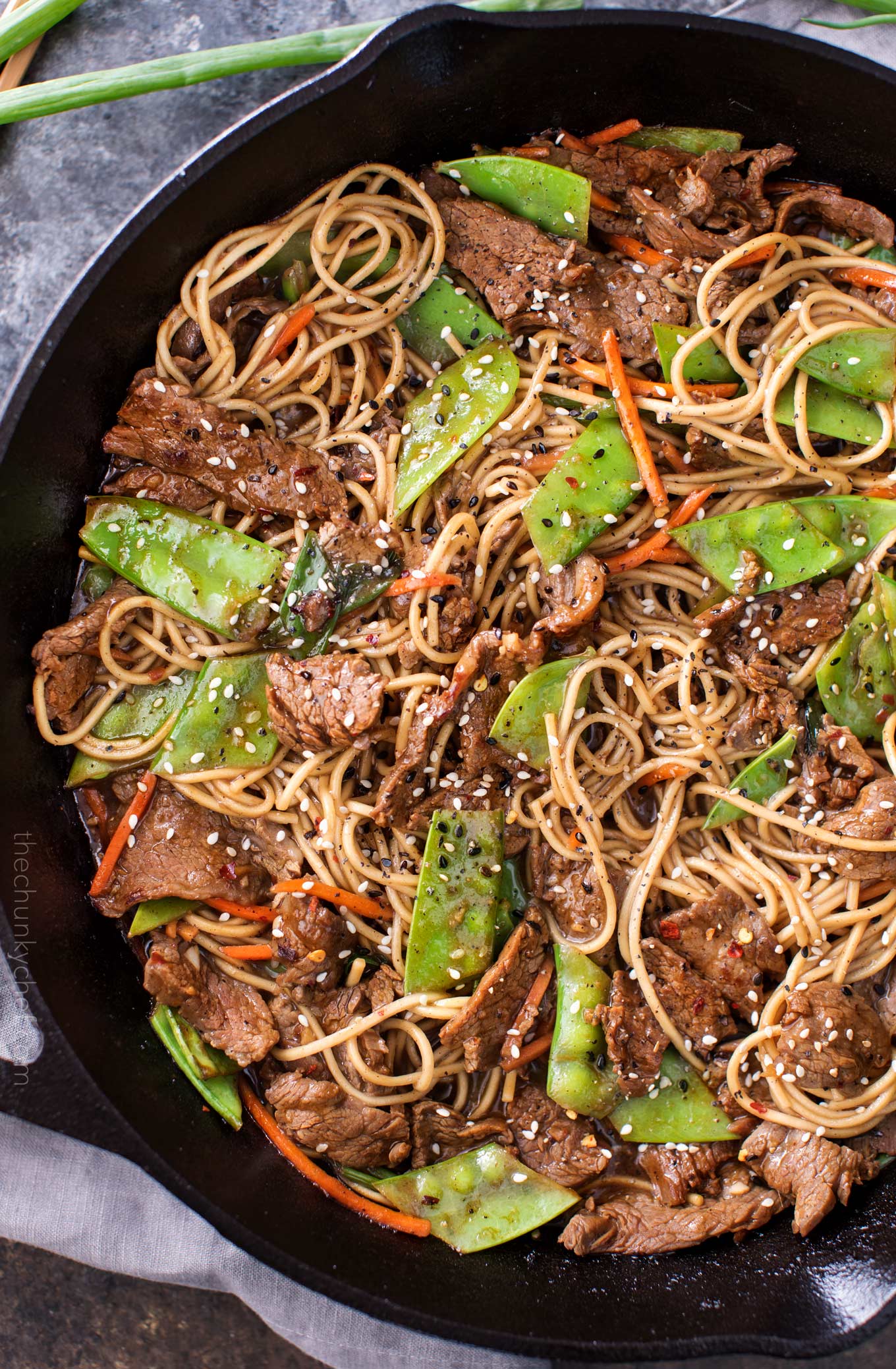 Sesame Garlic Beef Stir Fry - The Chunky Chef