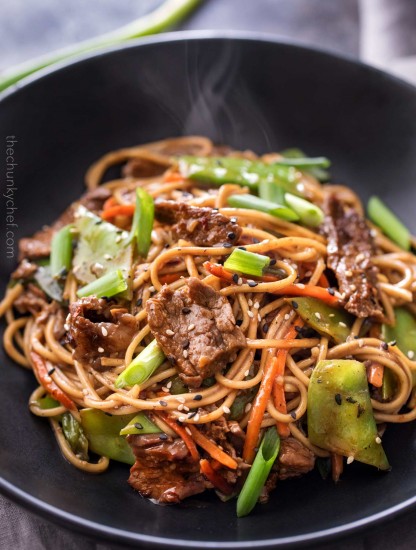 Sesame Garlic Beef Stir Fry - The Chunky Chef