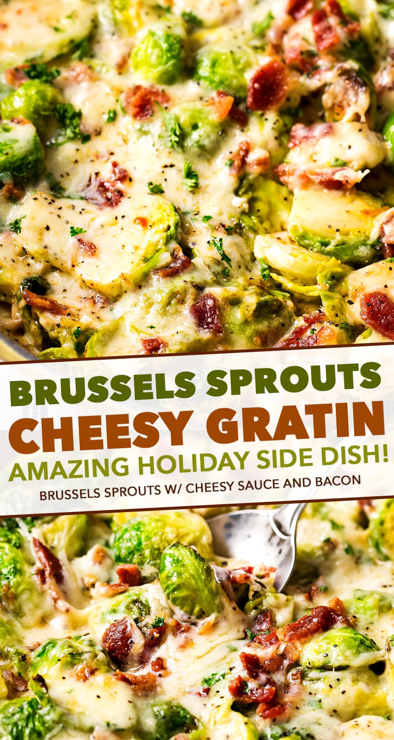 Brussels Sprouts Gratin (holiday side dish!) - The Chunky Chef