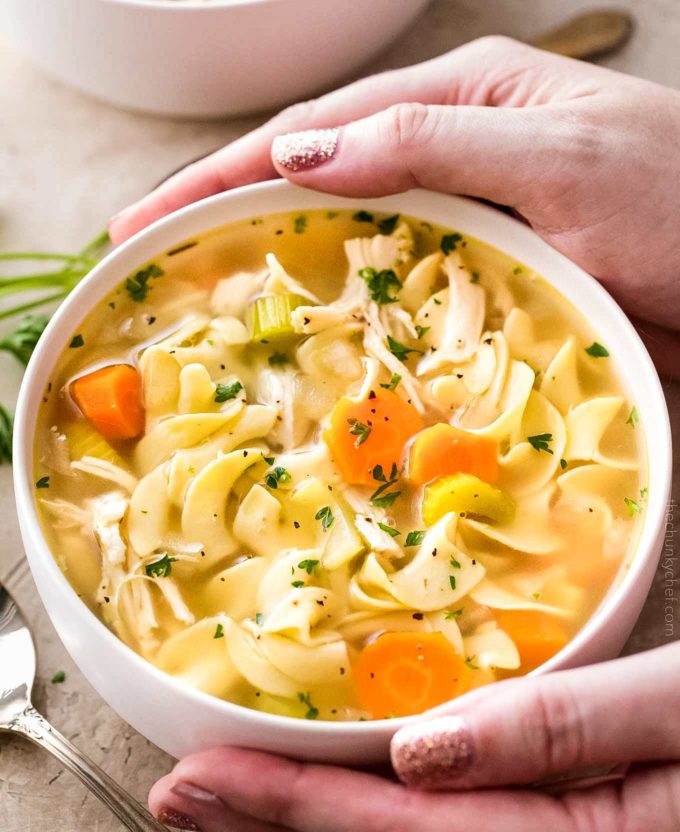 Homemade Chicken Noodle Soup [VIDEO] - The Recipe Rebel