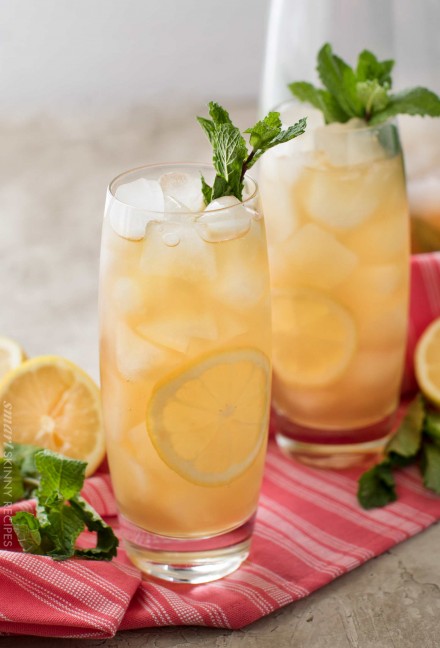 Iced Green Tea with Mint and Honey - The Chunky Chef