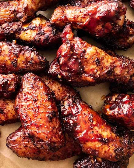 Bourbon BBQ Smoked Chicken Wings (Grill 