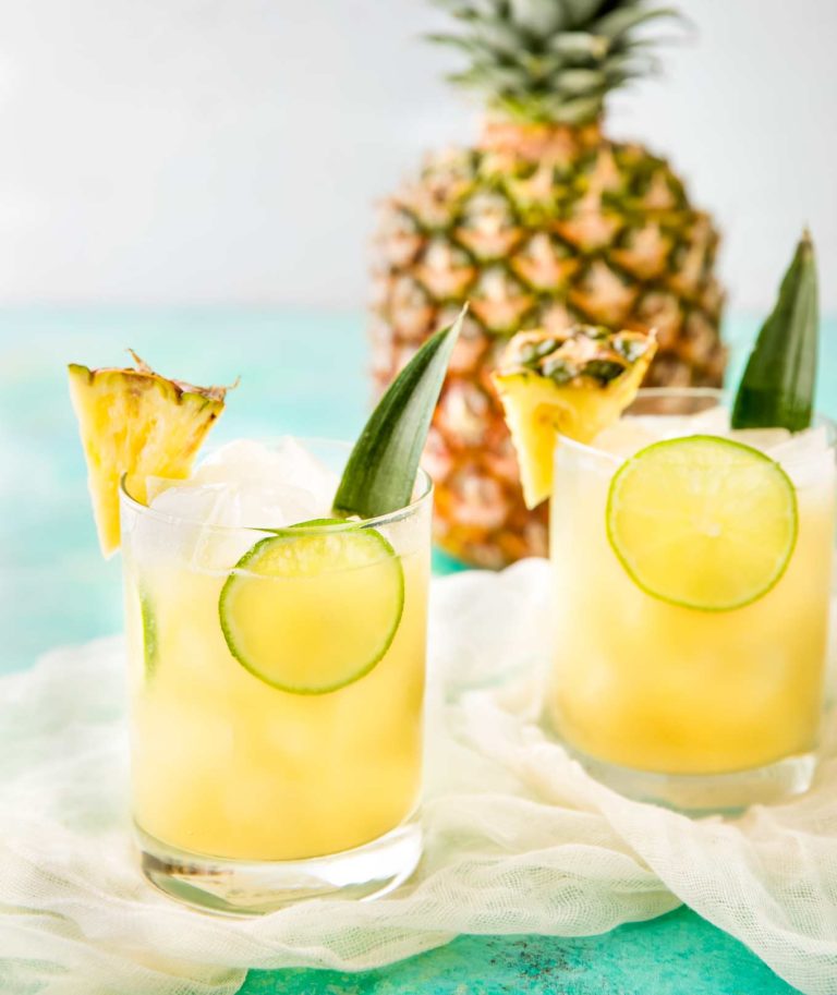 Pineapple Coconut Rum Punch - The Chunky Chef