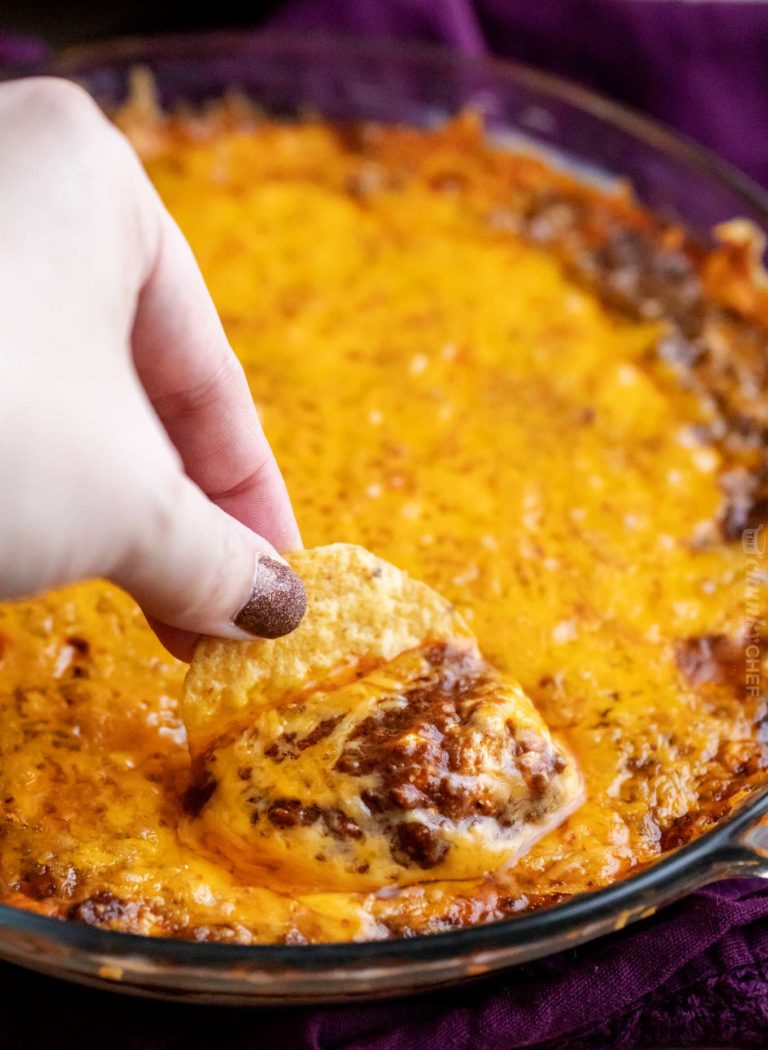 CincinnatiStyle Chili Cheese Dip (Skyline Dip) The Chunky Chef