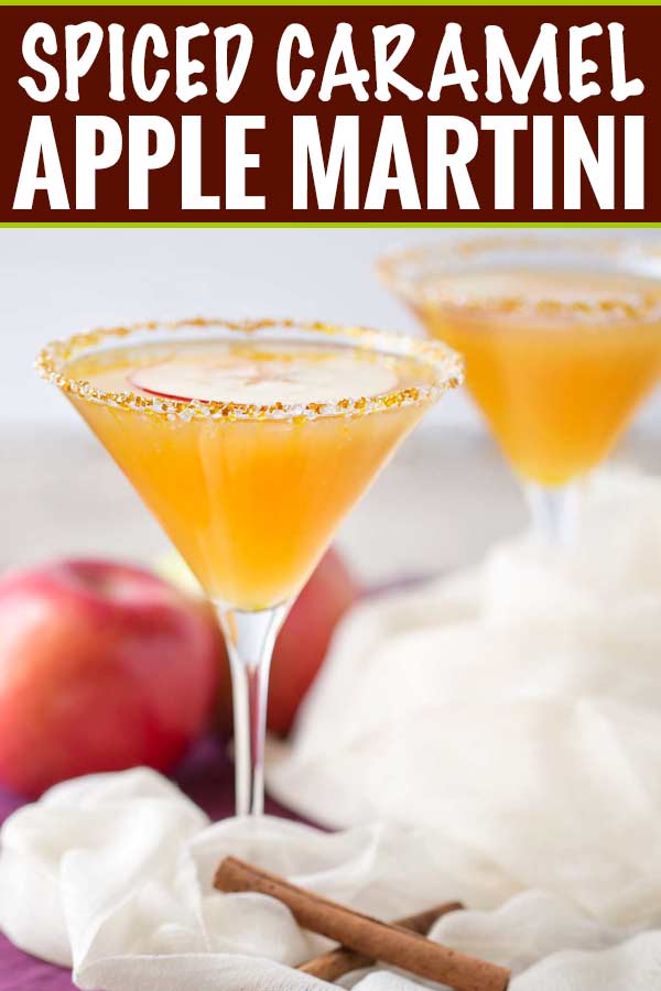 Spiced Caramel Apple Martini - The Chunky Chef