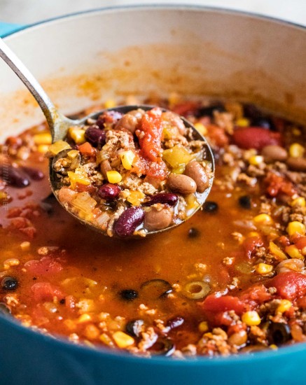 Hearty Crockpot Taco Soup - The Chunky Chef