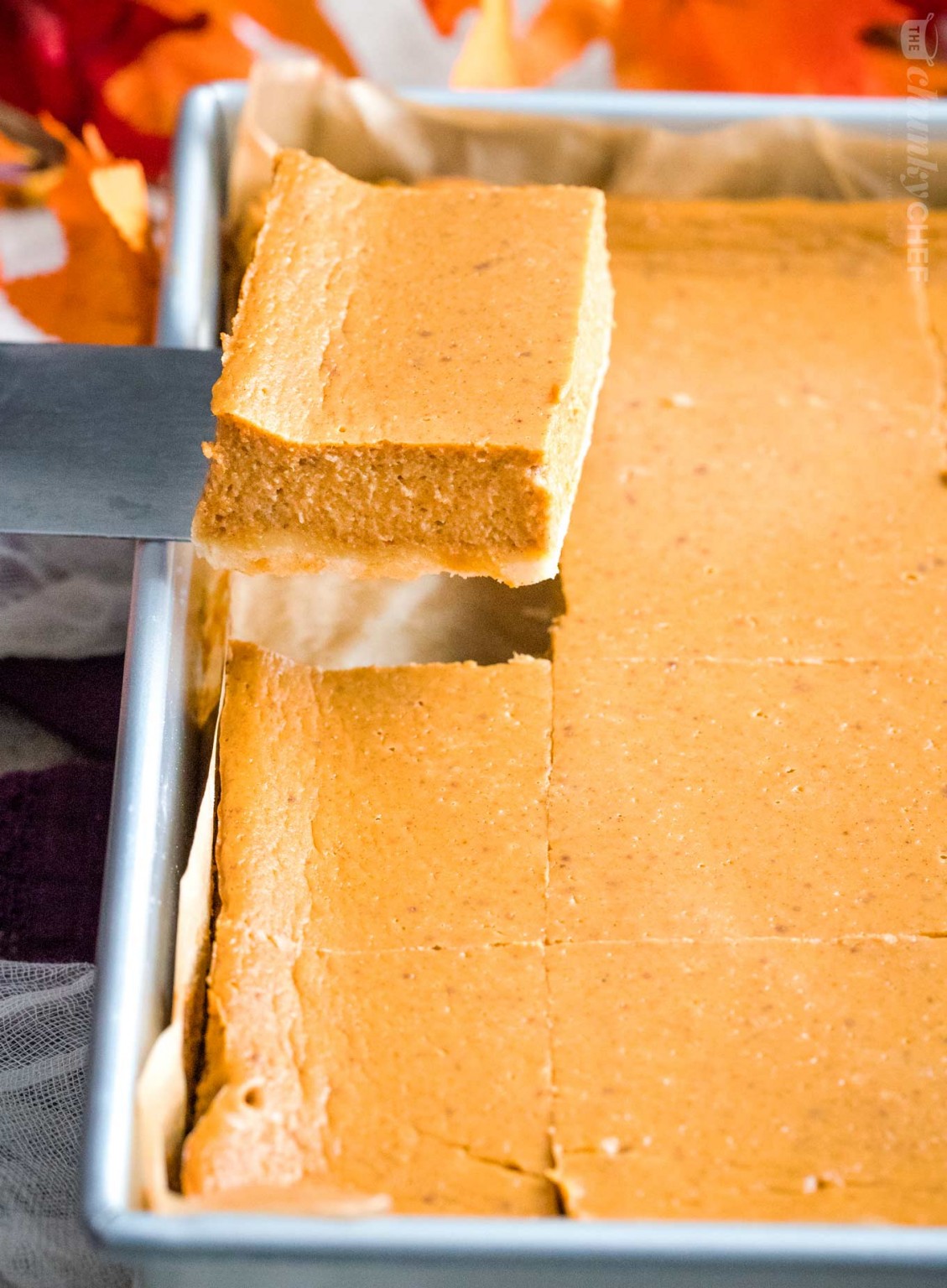 Pumpkin Pie Bars (with Shortbread Crust!) - The Chunky Chef