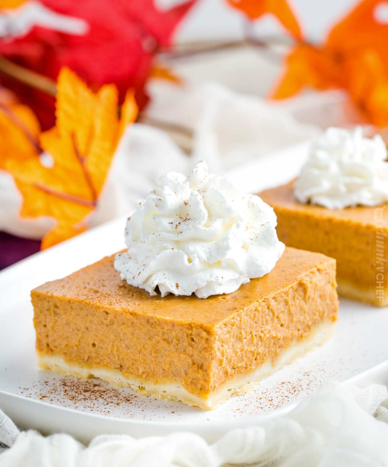 Pumpkin Pie Bars (with Shortbread Crust!) The Chunky Chef