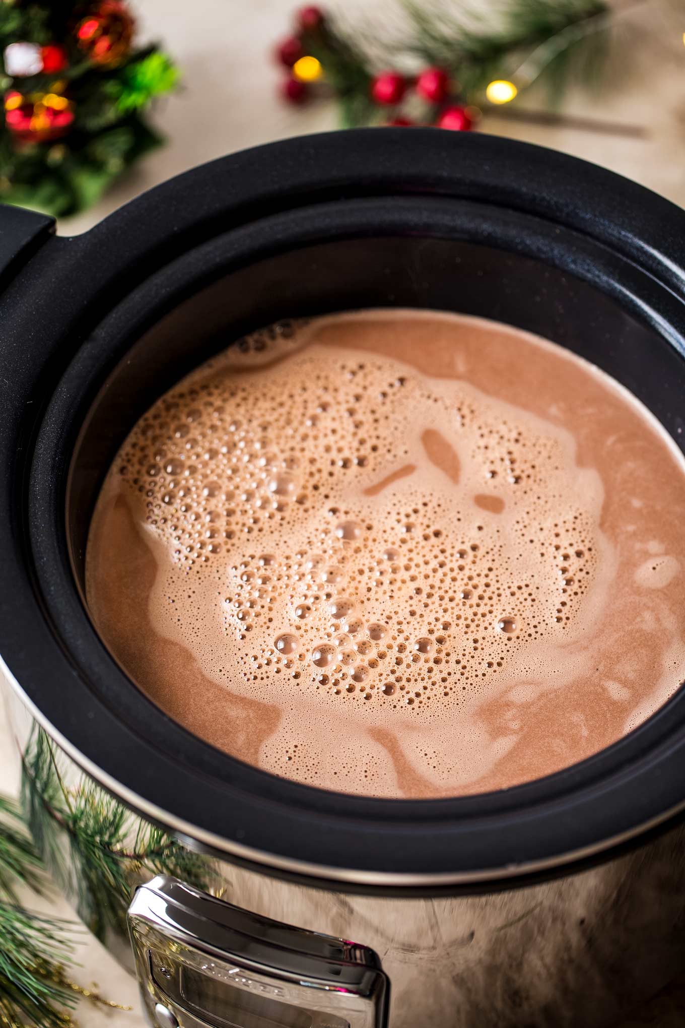 Creamy Nutella Crockpot Hot Chocolate The Chunky Chef