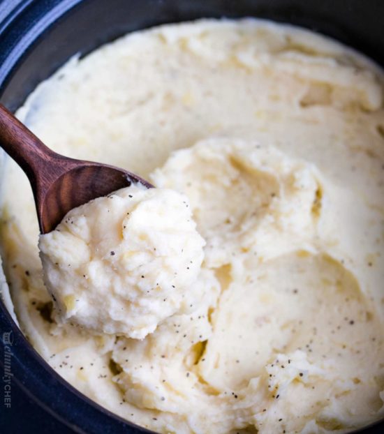 Homestyle Crockpot (No-Boil) Mashed Potatoes - The Chunky Chef