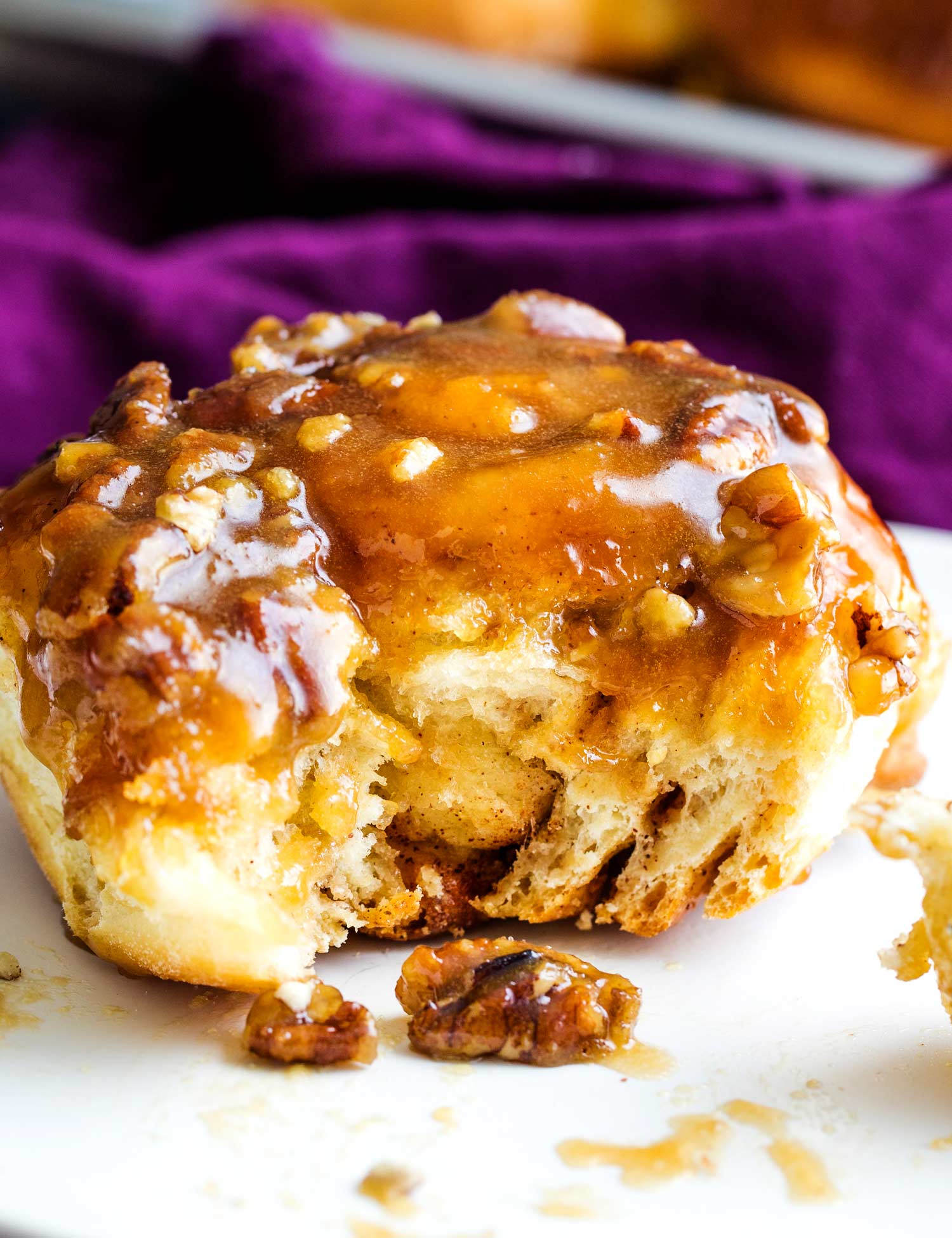 Maple-Caramel Pecan Sticky Buns Recipe - The Chunky Chef