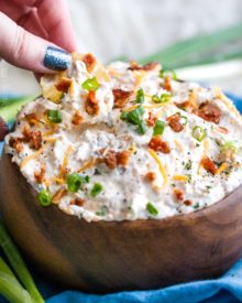 Creamy Bacon Cheese Dip (No Bake) - The Chunky Chef