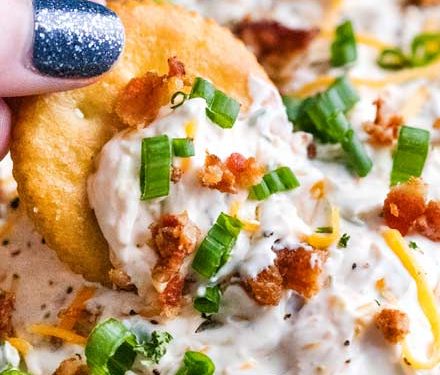 Cheddar Bacon Cream Cheese Dip - The Cheese Knees