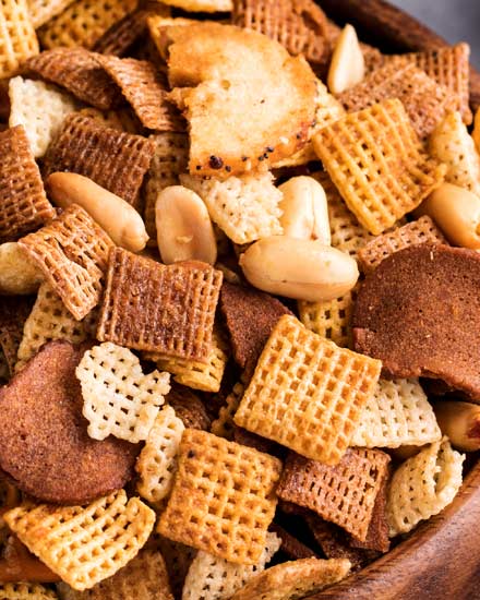 Slow Cooker Bold Chex Mix Recipe - The Chunky Chef