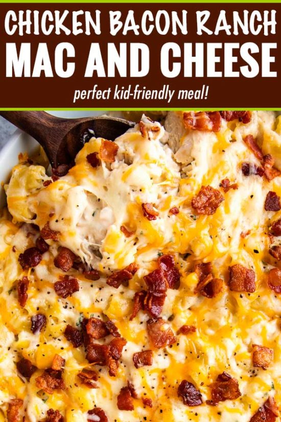 Chicken Bacon Ranch Mac and Cheese Casserole - The Chunky Chef