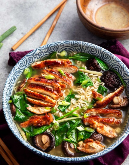 Ginger Glazed Chicken Ramen - The Chunky Chef