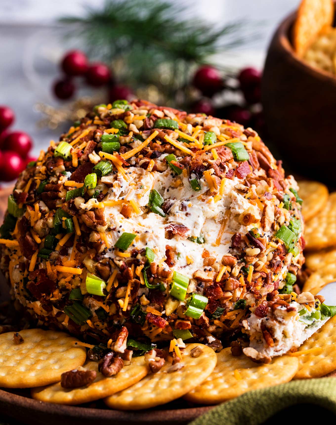 The Ultimate Bacon Ranch Cheese Ball Recipe The Chunky Chef