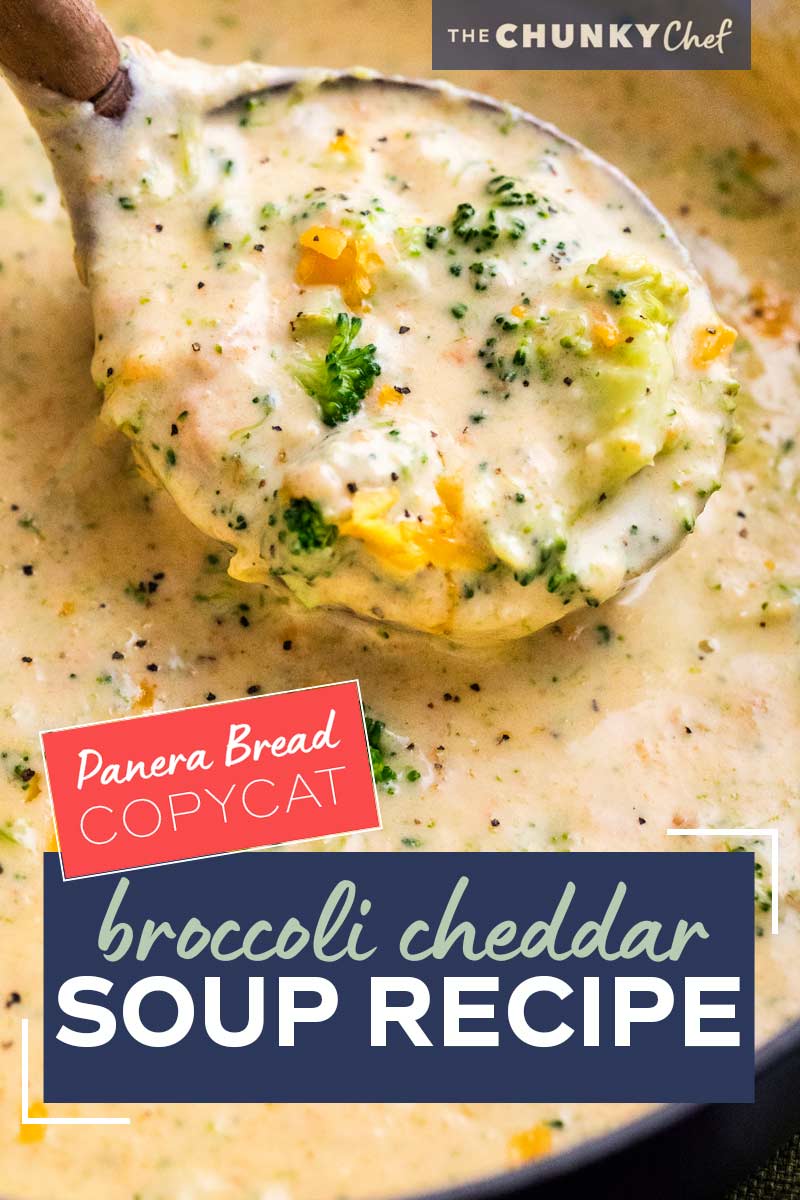 Creamy Broccoli Cheddar Soup - The Chunky Chef