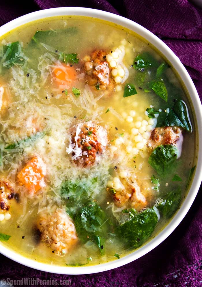 Italian Wedding Soup (easy weeknight dinner idea) (30 minute one pot