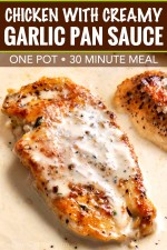 One Pan Creamy Garlic Chicken Breasts (Quick & Easy!) - The Chunky Chef