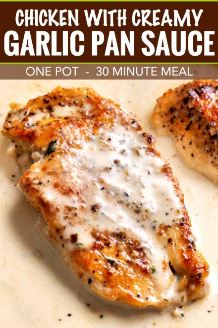 One Pan Creamy Garlic Chicken Breasts (Quick & Easy!) - The Chunky Chef