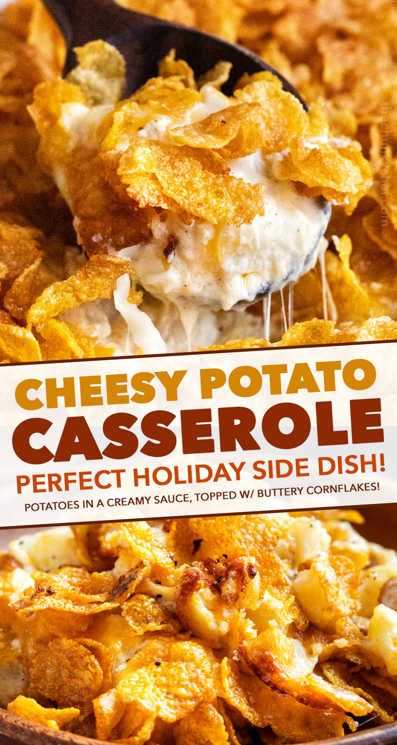 Funeral Potatoes - Cheesy Potato Casserole (make ahead!) - The Chunky Chef