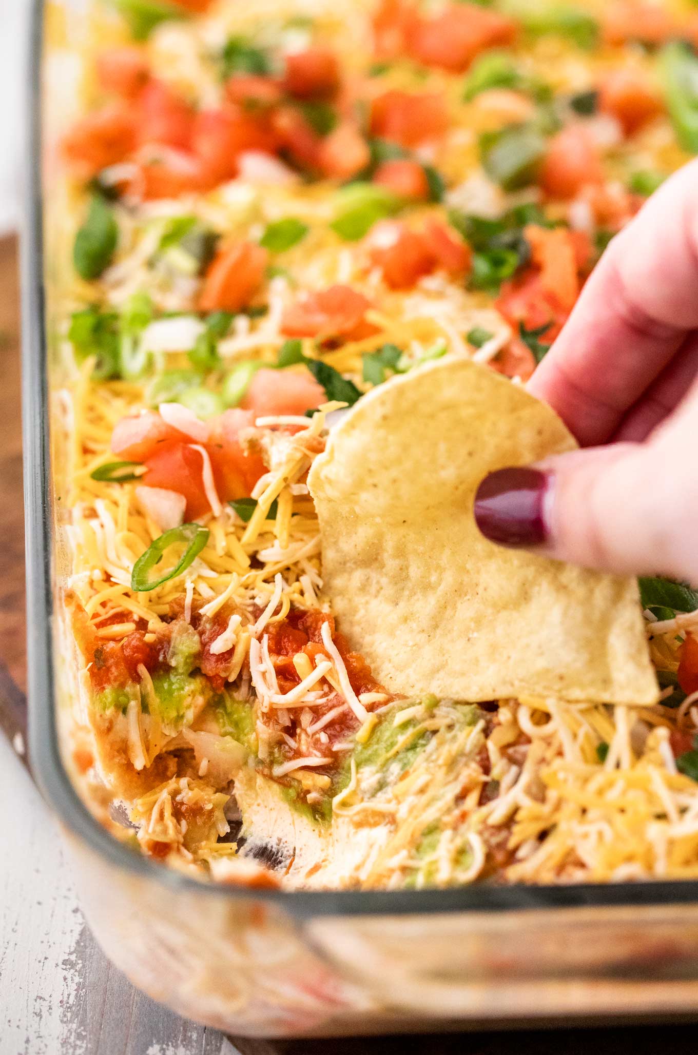 Mexican Fiesta 7 Layer Dip (make-ahead!) - The Chunky Chef