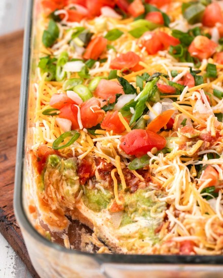 Mexican Fiesta 7 Layer Dip (make-ahead!) - The Chunky Chef