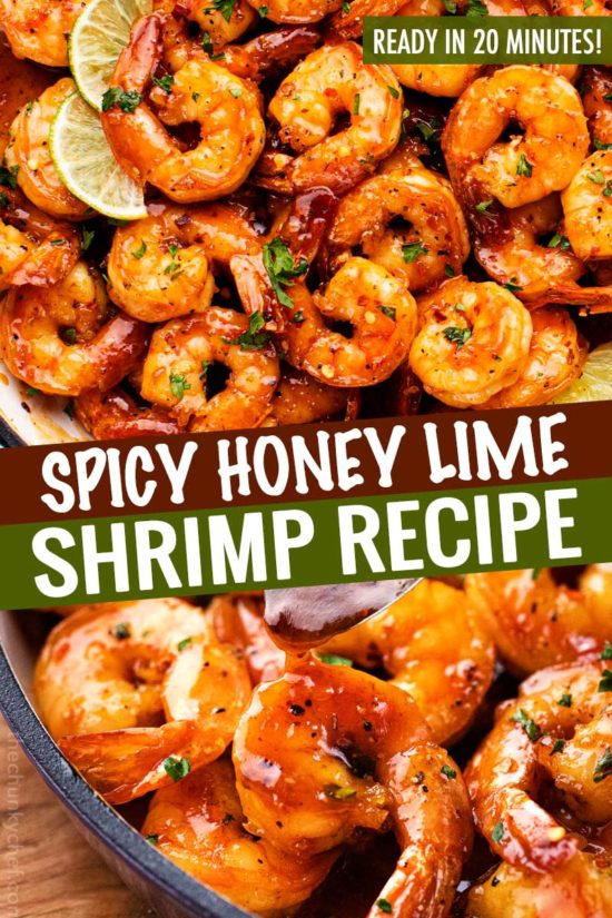 Spicy Honey Lime Shrimp Recipe (quick and easy) - The Chunky Chef