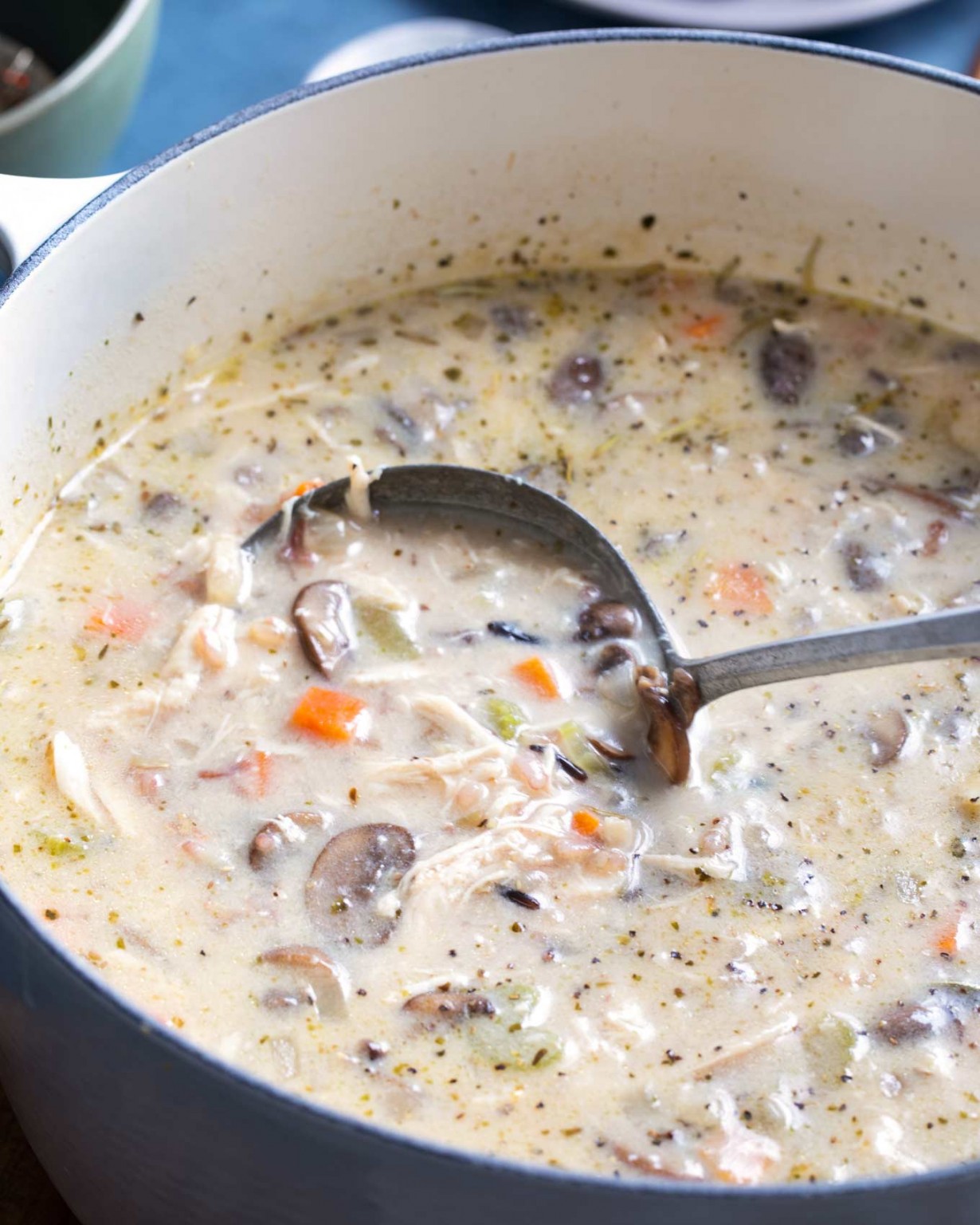 Creamy Chicken Wild Rice Soup (so hearty!) - The Chunky Chef