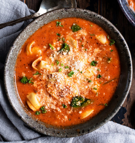 Instant Pot Sausage Tortellini Soup (5 min cook time) - The Chunky Chef