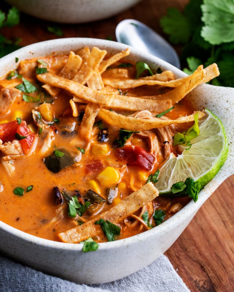 Creamy Chicken Tortilla Soup (Instant Pot Recipe) - The Chunky Chef