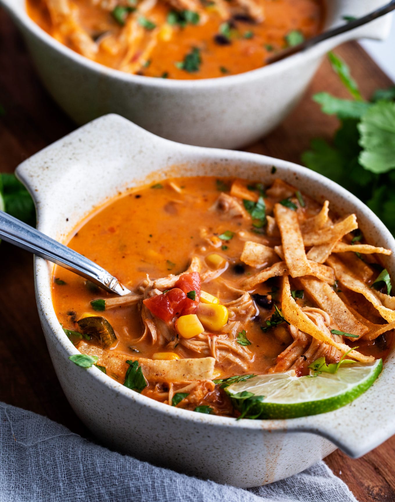 Creamy Chicken Tortilla Soup (Instant Pot Recipe) - The Chunky Chef