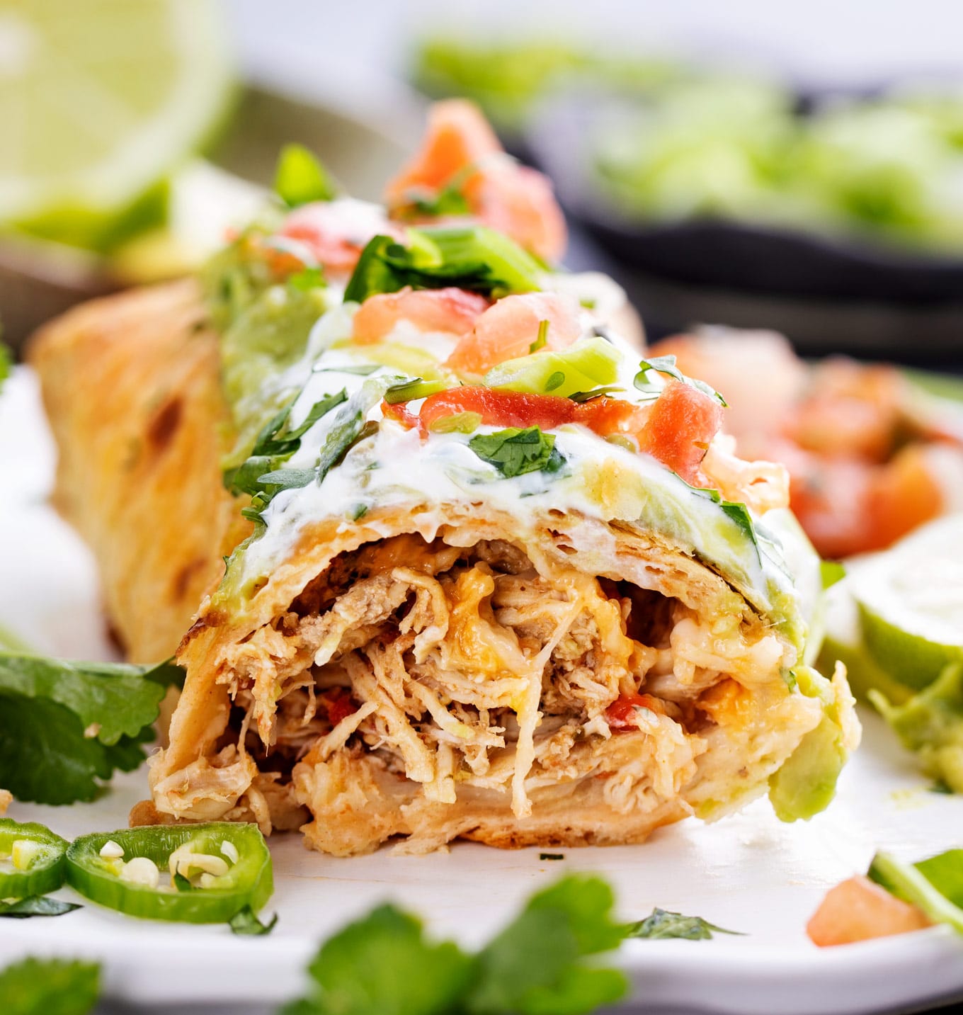 Baked Chicken Chimichangas (great leftover recipe!) - The Chunky Chef