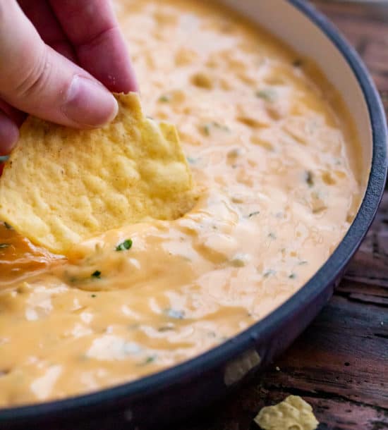 Queso Dip Recipe (Mexican cheese dip) - The Chunky Chef