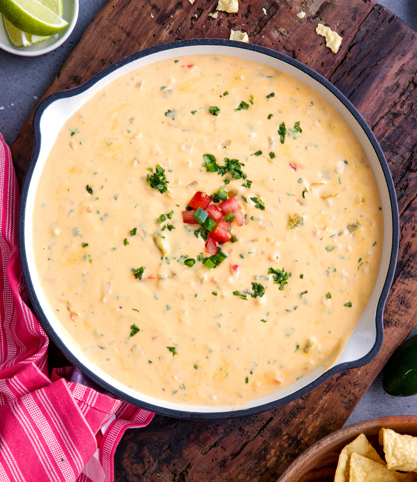 Queso Dip Recipe Mexican Cheese Dip The Chunky Chef