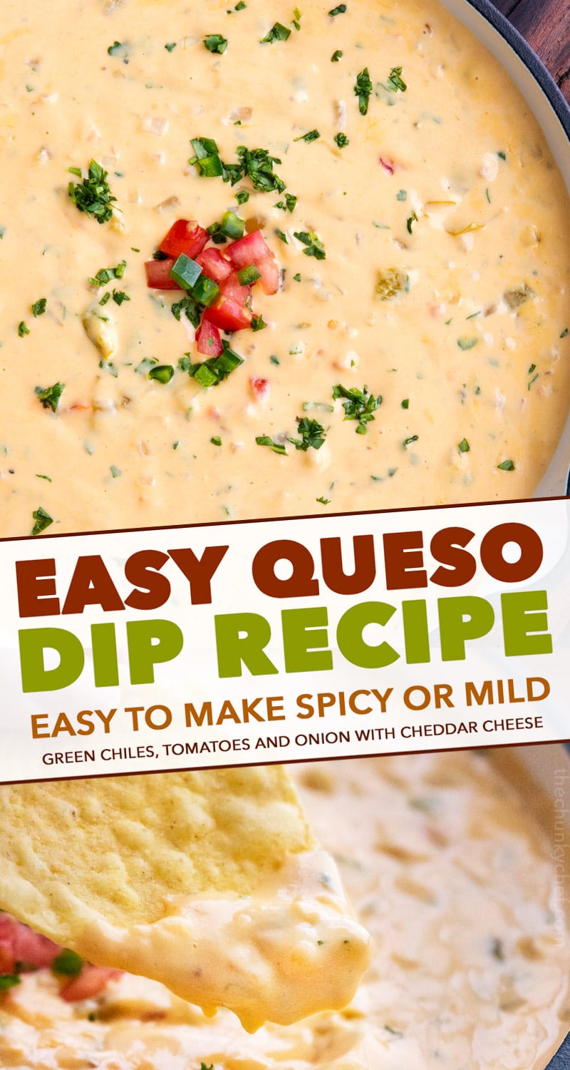 Queso Dip Recipe (Mexican cheese dip) - The Chunky Chef