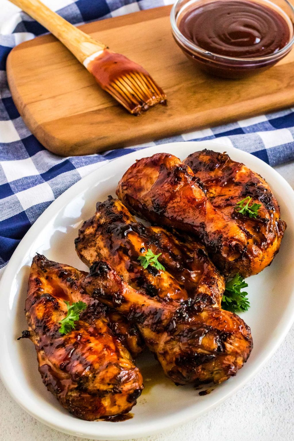 Grilled BBQ Chicken (family favorite!) - The Chunky Chef