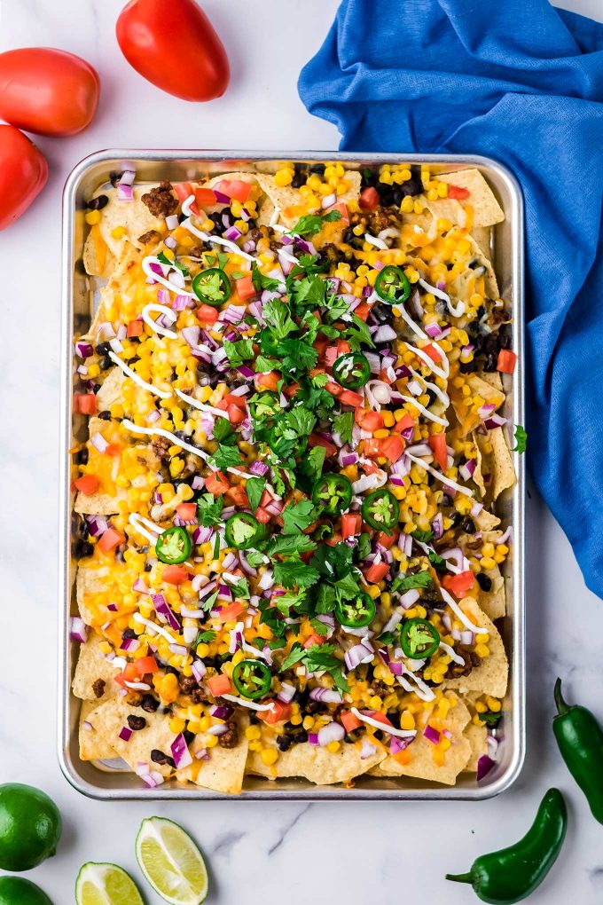 Loaded Sheet Pan Nachos The Chunky Chef