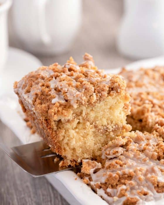 Sour Cream Coffee Cake (cinnamon streusel) - The Chunky Chef