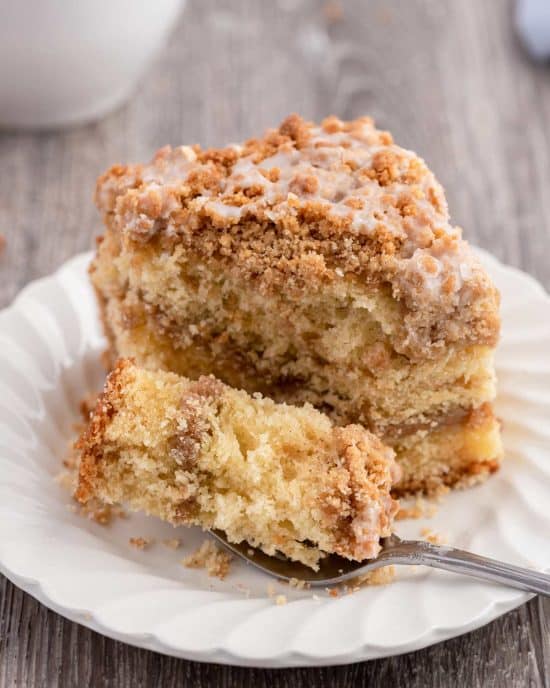 Sour Cream Coffee Cake (cinnamon streusel) - The Chunky Chef