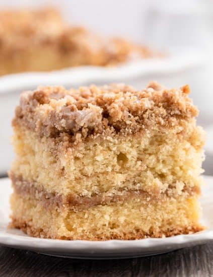 Sour Cream Coffee Cake (cinnamon streusel) - The Chunky Chef