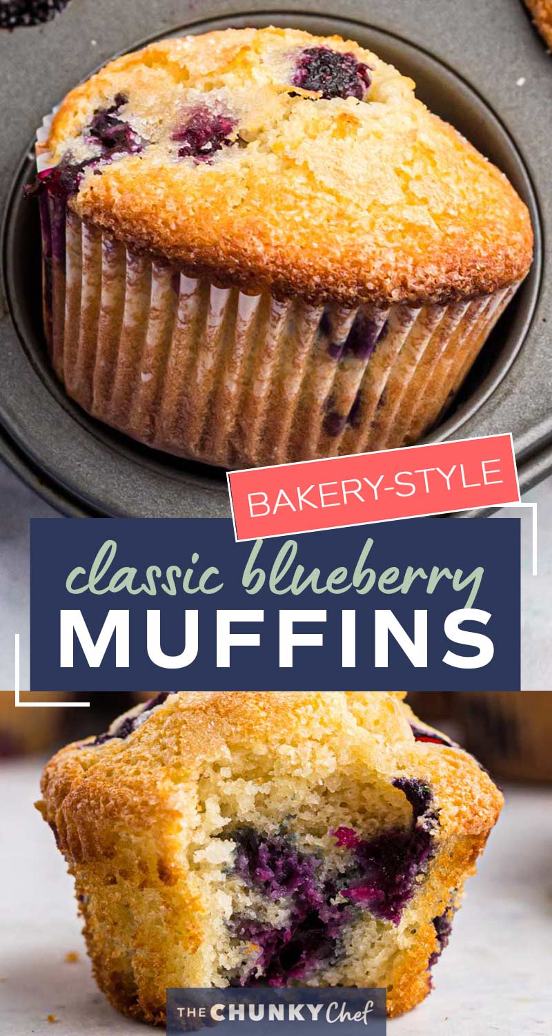 Classic Blueberry Muffins - The Chunky Chef