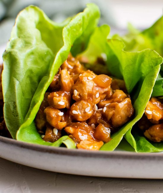 Asian-Style Chicken Lettuce Wraps - The Chunky Chef